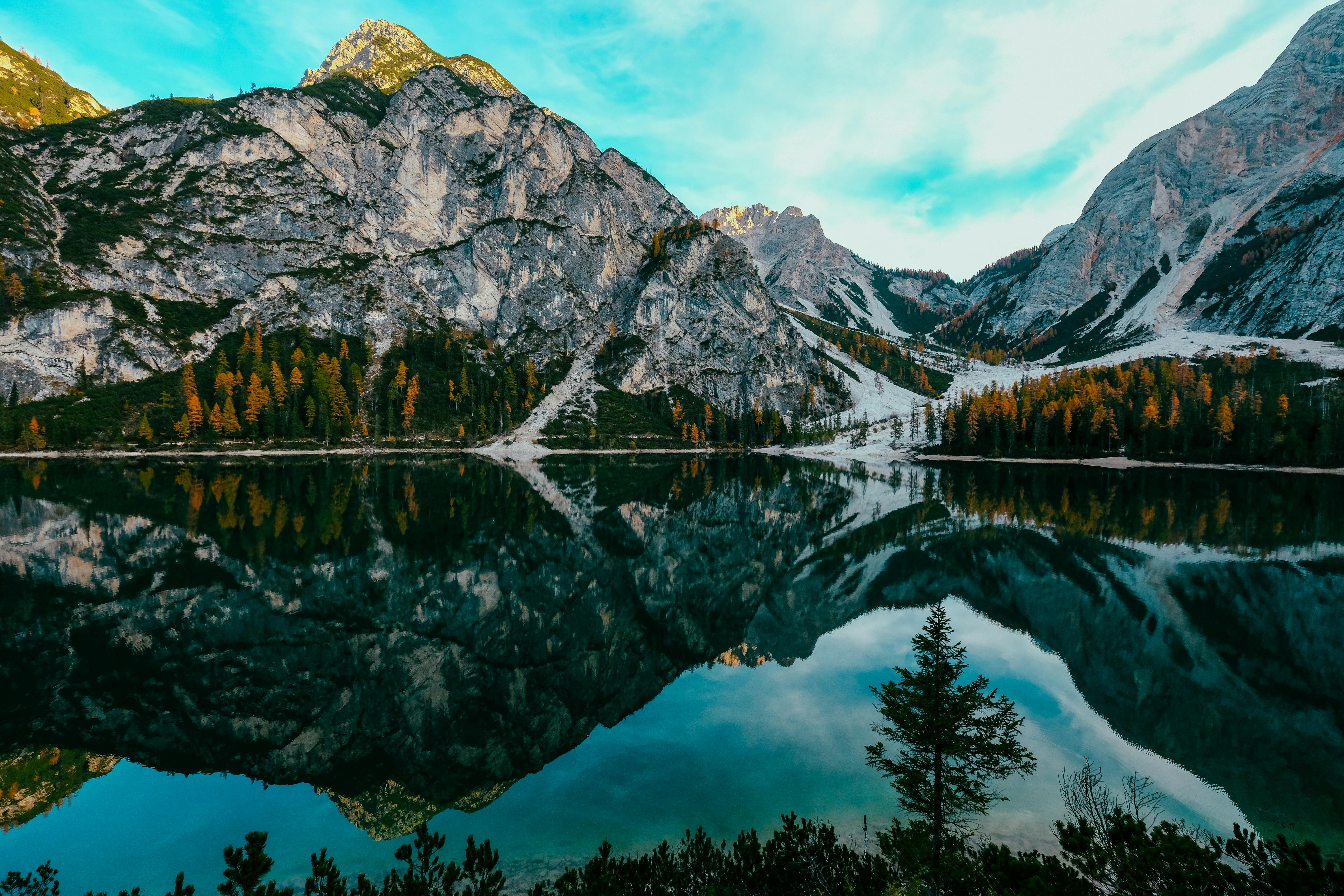 Canadian mountain landscape at golden hour